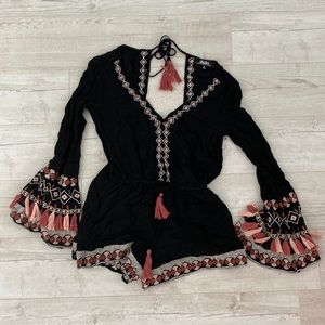 Lulus Black Festival Romper